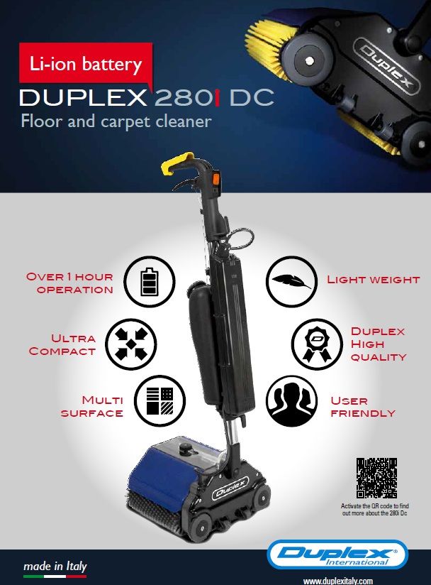 DUPLEX 280i DC puhastusmasin akuga