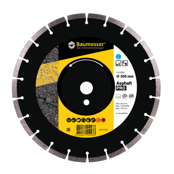 Teemantketas BAUMESSER 1A1RSS ASPHALT PRO asfaldi lõikamiseks LÕPUTOOTE HIND 1tk loas viimane!