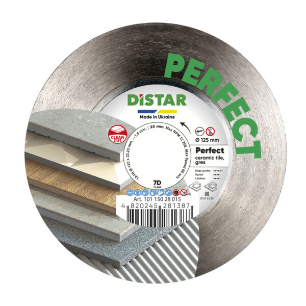 Teemantkettad klinker ja pressplaatidele (DEKTON)1A1R 125x1,5mm PERFECT
