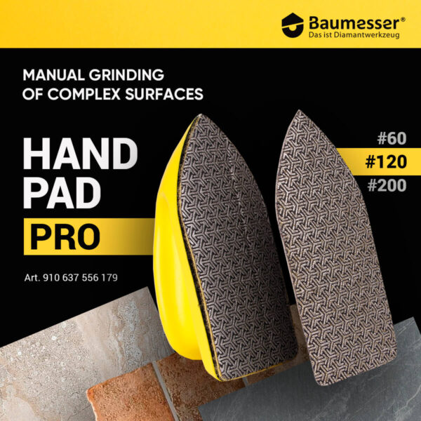 Teemant lihvpadi Hand Pad PRO takjas tallaga karedus 120 - Image 7
