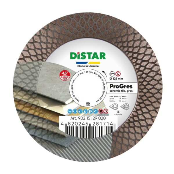 Teemantketas DISTAR 1A1R PRO GRES 45 kraadi lõikamiseks ja lihvimiseks