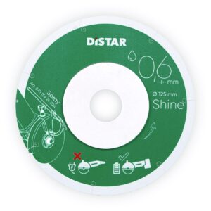 Õhuke teemantlõikeketas Distar Shine 125 mm, sobilik täpseks ja kildudeta lõikamiseks keraamikas.