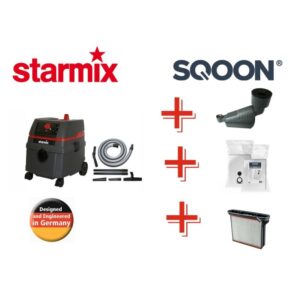 Starmix tolmuimeja koos jõulukampaania reklaambänneriga